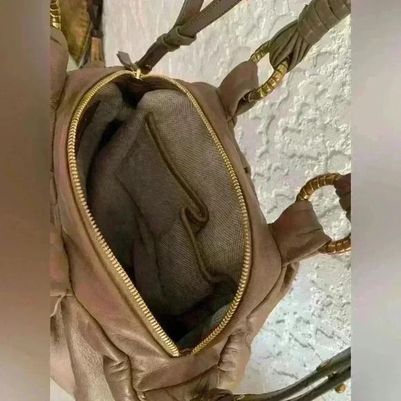 Ellie Tahari Boho Shoulder/Handbag Purse Adjustable Strap Womens Brown Leather - Picture 2 of 14